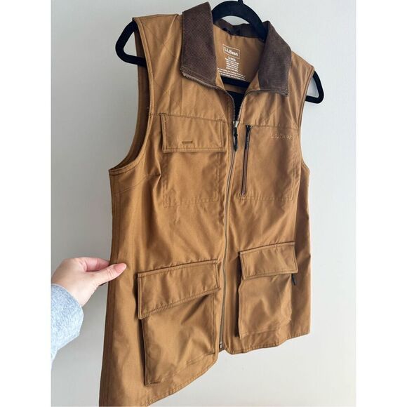 L.L. Bean Women’s Traveler's TEKCotton Vest Saddle Small - Picture 5 of 9